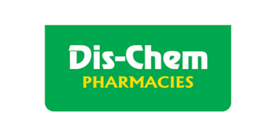 A Dischem logo, a client of Cradle offering support for barcoding hardware, warehouse management software and support