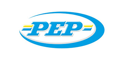 A logo for PEP, a client for Cradle's service offering
